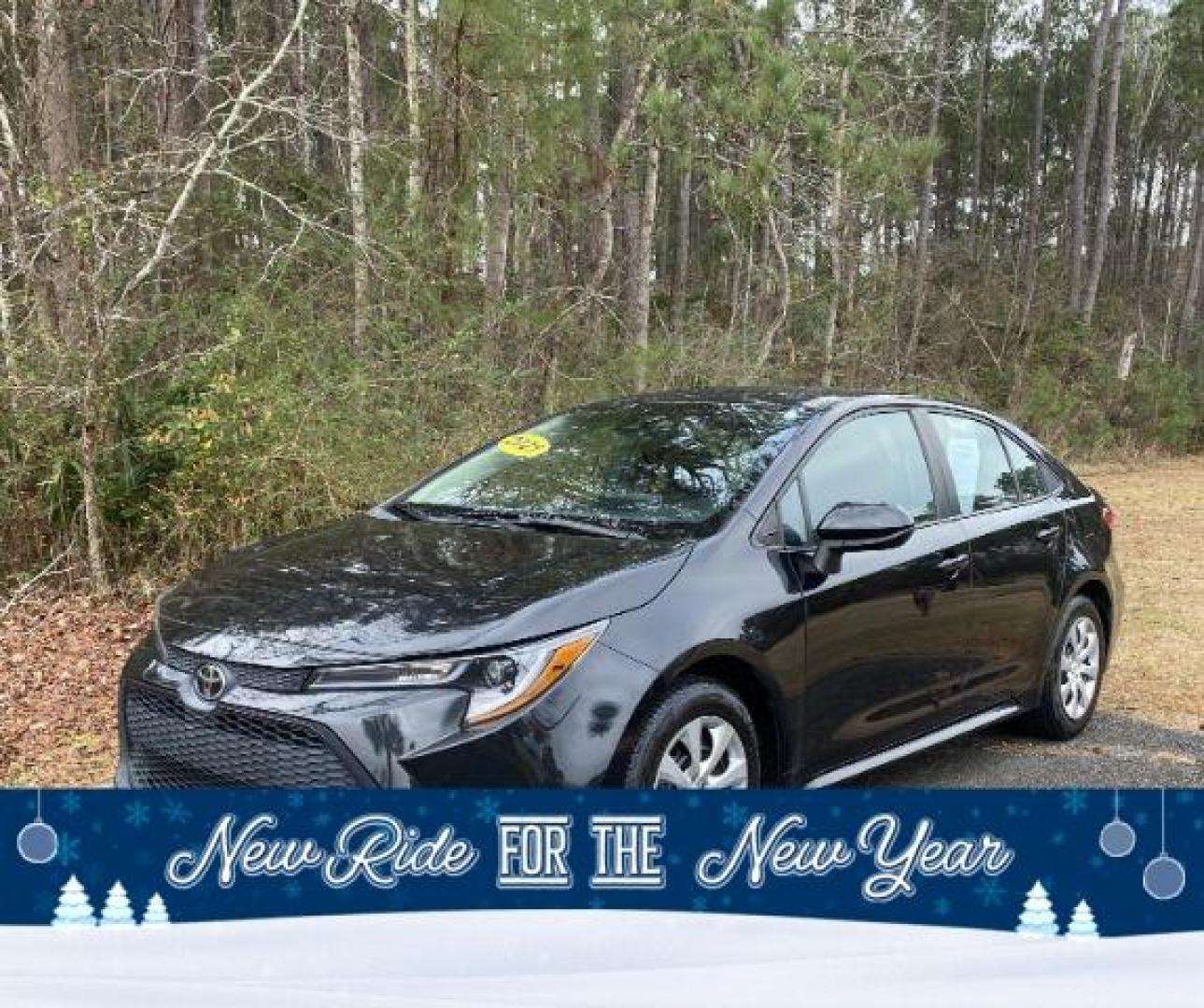 2021 /Black Toyota Corolla LE (5YFEPMAE0MP) with an 1.8L L4 DOHC 16V engine, Continuously Variabl transmission, located at 9146 Ocean Hwy West, Calabash, NC, 28467, (910) 579-1110, 33.928635, -78.576157 - 2021 Toyota Corolla LE - Photo#0